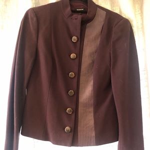 Worth Burgundy Blazer Leather Stripe. Bundle Avail